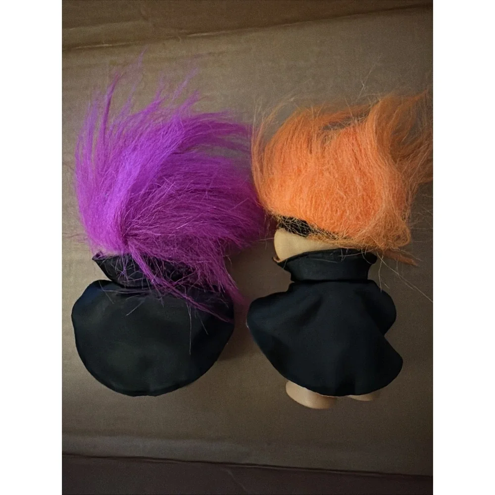 Troll Russ Berrie Zorro 2pc Purple Orange Hair 3in